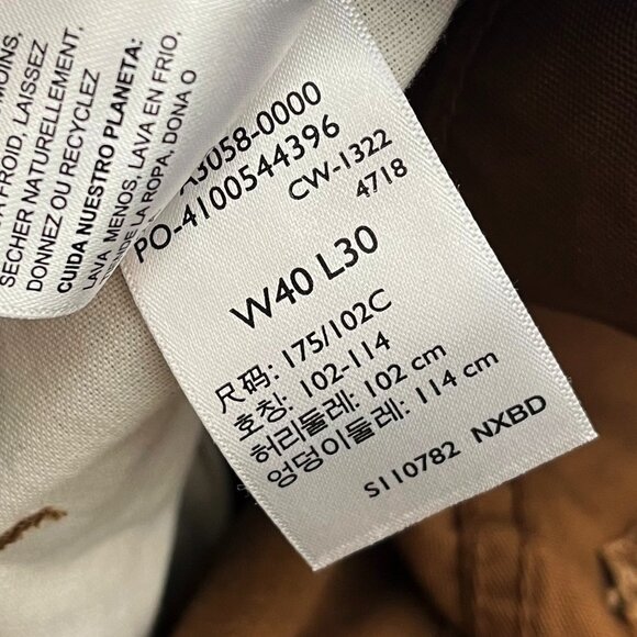 Levis Denizen Loose Fit Carpenter Jeans Mens Brown Denim Pants Wide Leg 40 x 30 - Picture 5 of 6